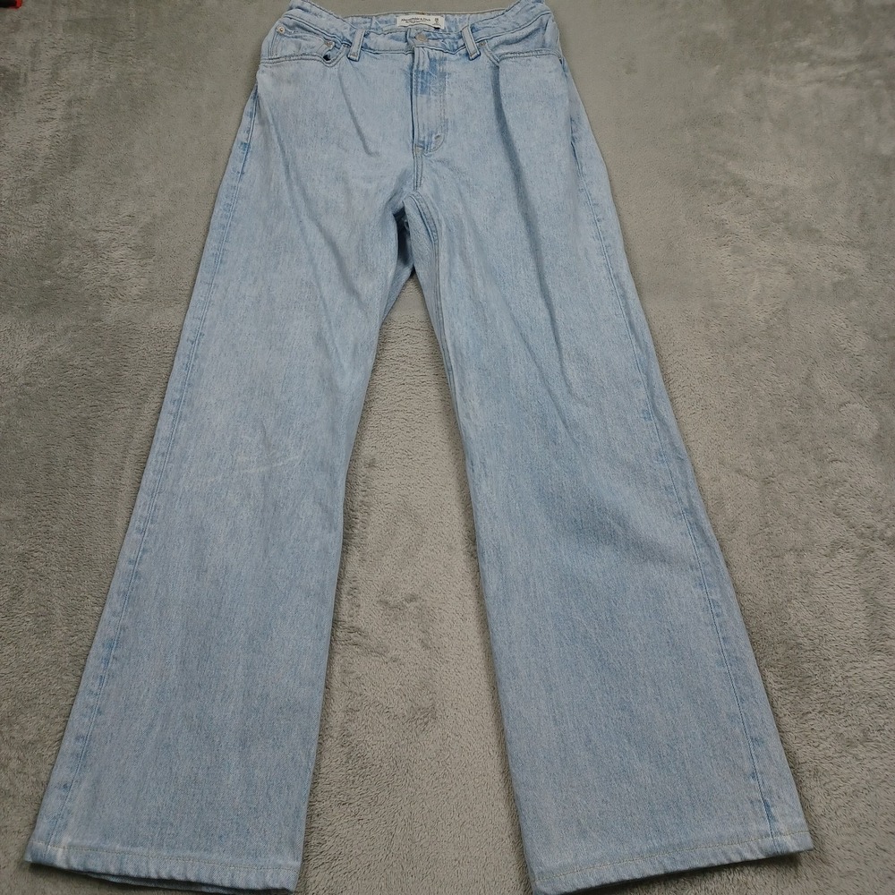 Abercrombie Fitch Jeans Womens 26 Blue Denim 90s Relaxed High Rise Light Wash